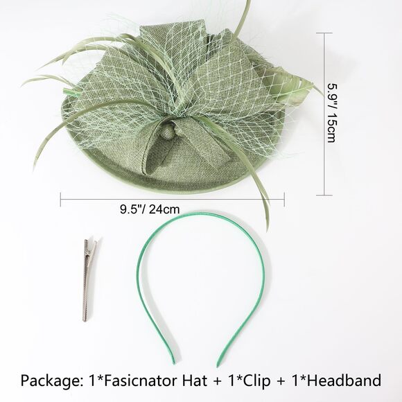 3142 Women Fascinators Hats Flower Mesh Feathers With Headband And Clip Tea